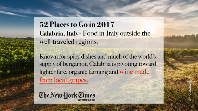 Il New York Times e il vino calabrese