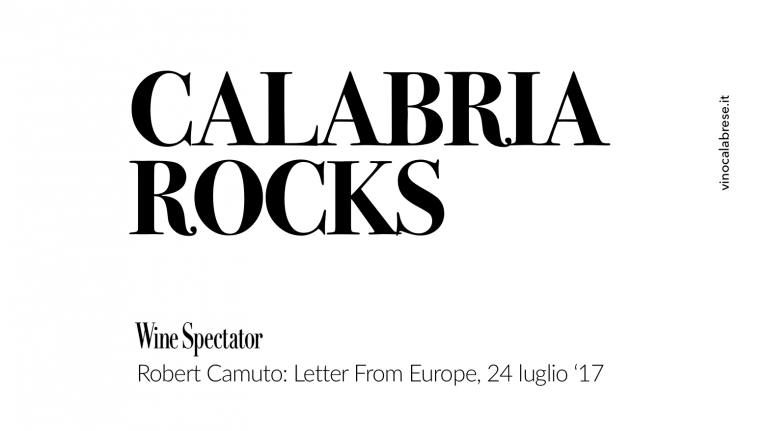 La “Calabria Rocks” di Robert Camuto (Wine Spectator)