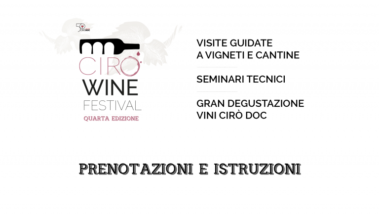 Cirò Wine Festival – prenotazioni e istruzioni